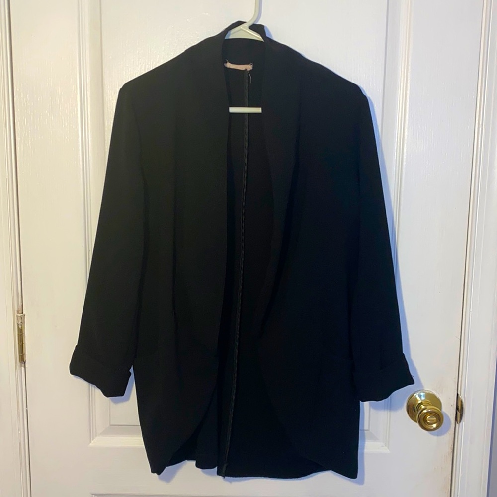Black blazer open front M